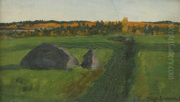 Evening Sun Over Summer Landscape Oil Painting by Hugo Simberg