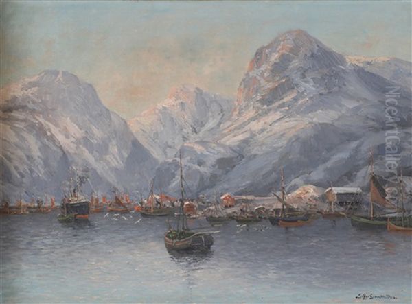 Fra Lofoten Oil Painting by Sigvald Simensen