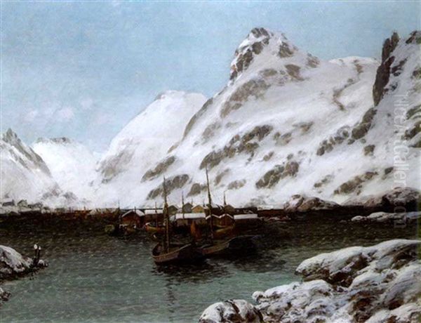 Von Den Lofoten Oil Painting by Sigvald Simensen