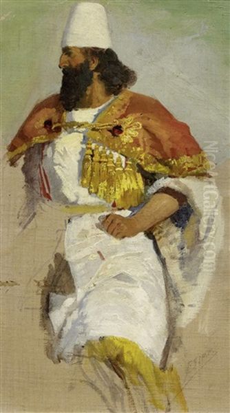 Ein Arabischer Furst (study) Oil Painting by Franz Xavier Simm