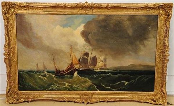 Shipping Off The Mumbles Oil Painting by Edward Emerson Simmons