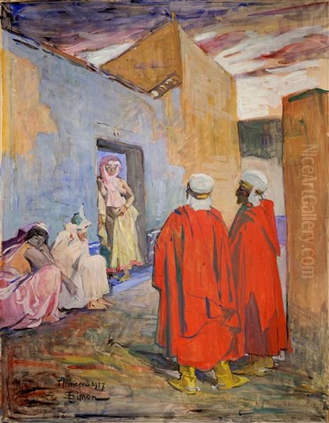 Scene Orientaliste, Tlemcen Oil Painting by Lucien Simon