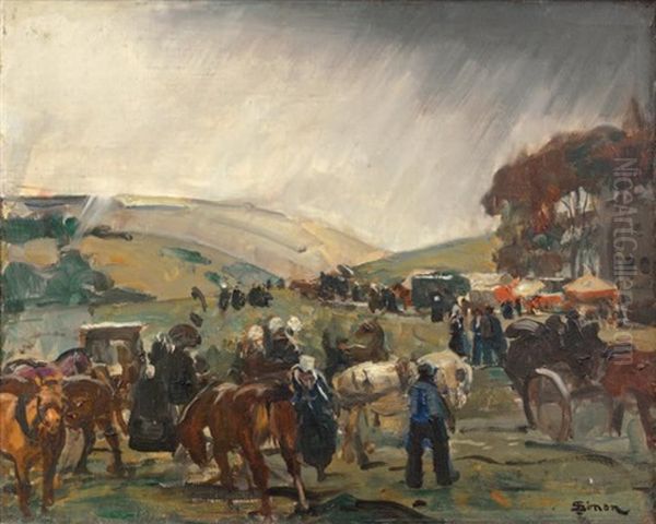 Procession En Pays Bigouden Oil Painting by Lucien Simon