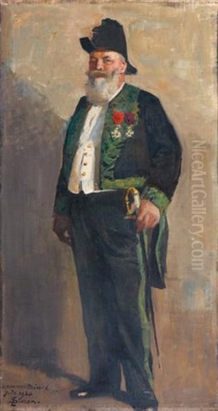 Portrait De Menard En Habit D'academicien Oil Painting by Lucien Simon