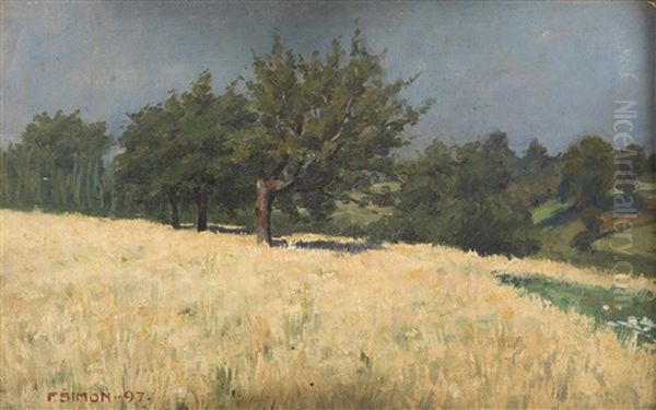 Summer Landscape Oil Painting by Tavik Frantisek Simon