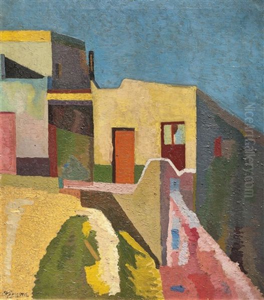 Casas Del Barrio Sur Oil Painting by Alfredo De Simone