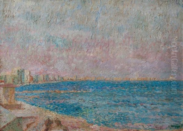 Rambla Oil Painting by Alfredo De Simone