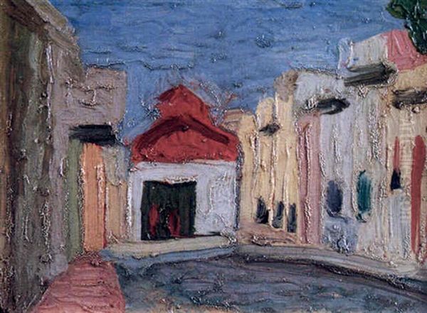 Calle Oil Painting by Alfredo De Simone