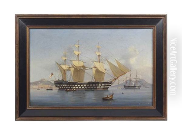 H.m.s Neptune Oil Painting by Tommaso de Simone