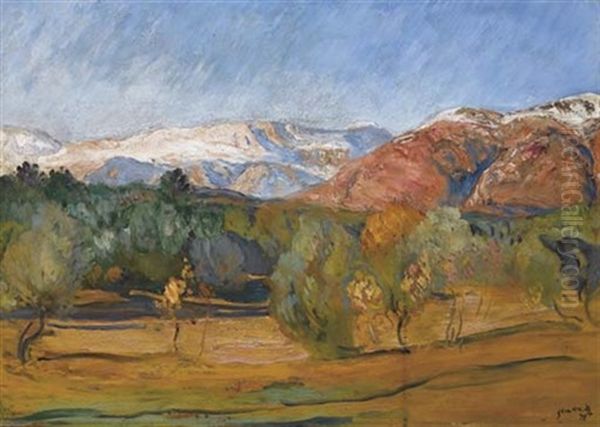 Paysage Dans Les Alpes Maritimes Oil Painting by Michel Simonidy