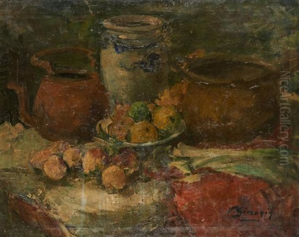 Composition Aux Pommes Oil Painting by Victor Simonin