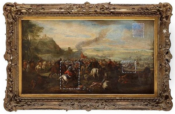 Battle Of Cavalry Oil Painting by Francesco Simonini