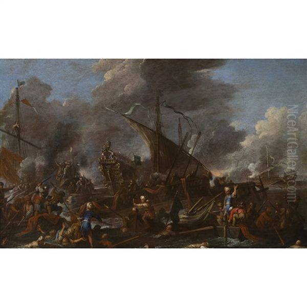 The Battle Of Lepanto Oil Painting by Francesco Simonini