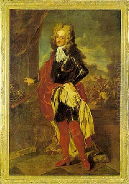 Portraet Af Frederik Iv I Hel Figur Oil Painting by Francesco Simonini