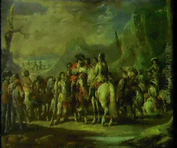 Preparativi Per La Battaglia Oil Painting by Francesco Simonini