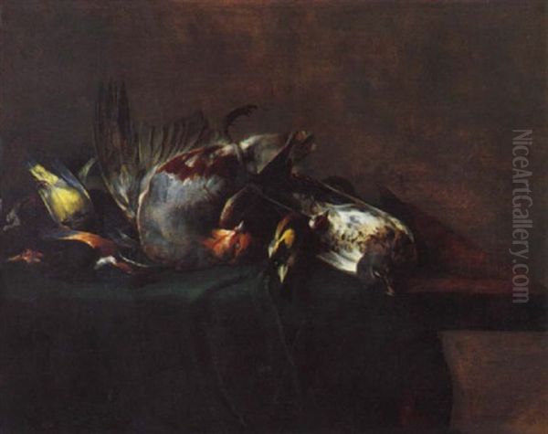 Stilleben Mit Vogeln Oil Painting by Michiel Simons