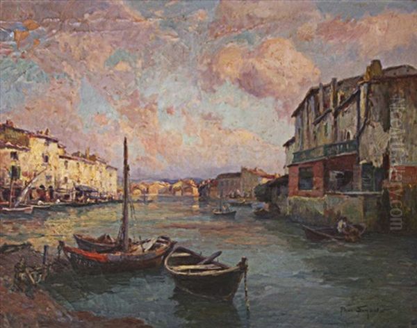 Le Vieux Port De Martigues Oil Painting by Paul Simons