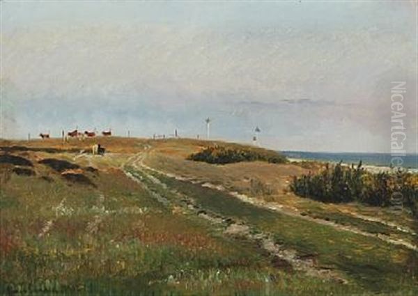 Scenery From The Coast Of Rorvig Oil Painting by Simon Simonsen