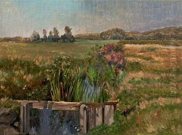 In The Meadow Oil Painting by Simon Simonsen