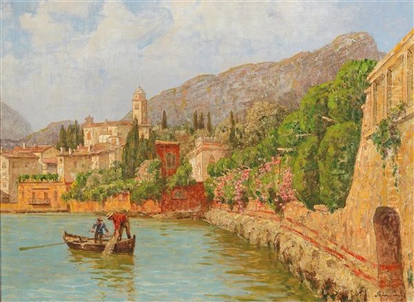 Scene Of Lake Garda by Stefan Simony