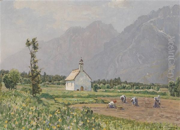 St. Margaretha Im Pustertal Oil Painting by Stefan Simony