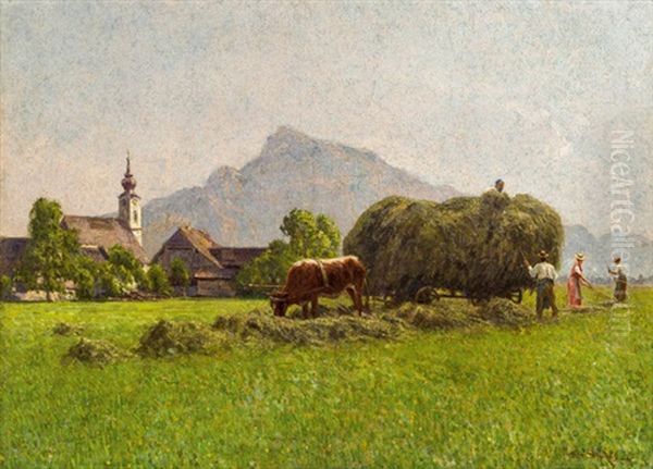 Motiv Aus Salzburg Oil Painting by Stefan Simony