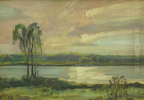 Untitled (summer Sunset) Oil Painting by Charles Walter Simpson