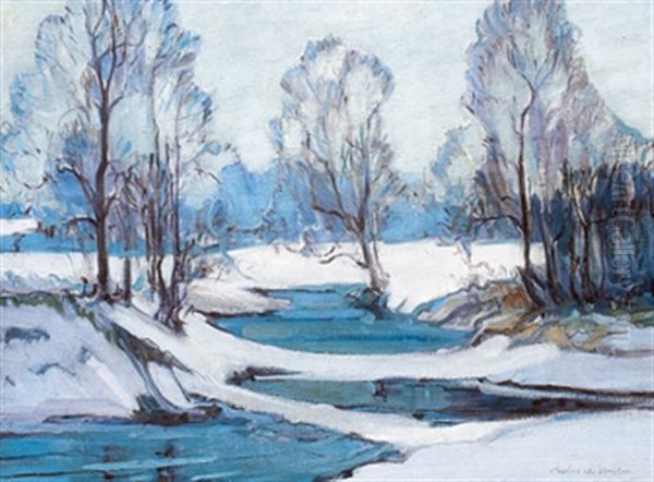 Winter Stream Oil Painting by Charles Walter Simpson