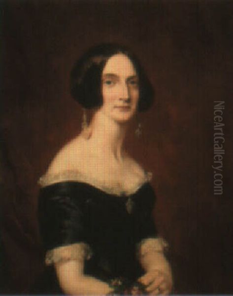 Portrait Of Mrs. Edward Green Oil Painting by John Simpson