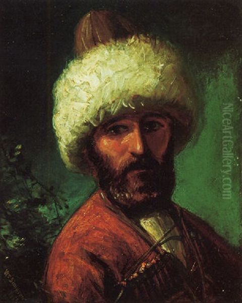 A Circassian Man Oil Painting by William Simpson