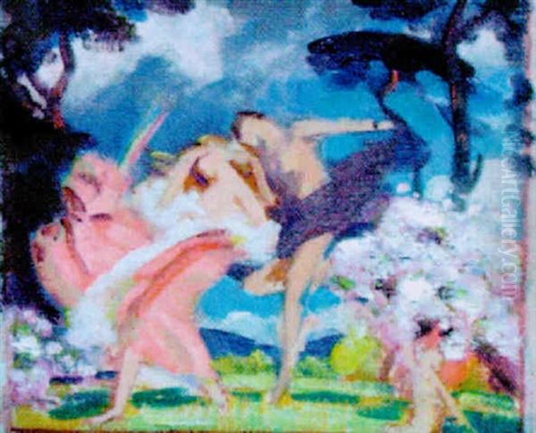 Dancing Figures Oil Painting by Charles Sims