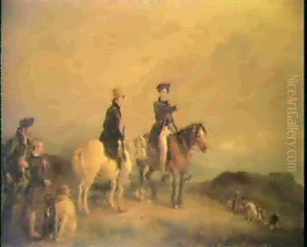 The Shooting Party Oil Painting by William Simson