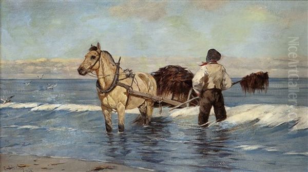 Tarekjoring Pa Jaeren Oil Painting by Elisabeth Sinding