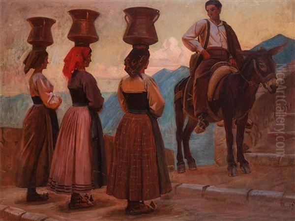 'greek Women Carrying Water' by Knud Sinding