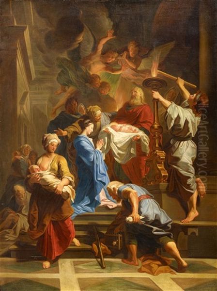 The Presentation In The Temple Oil Painting by Johann Kasper Sing