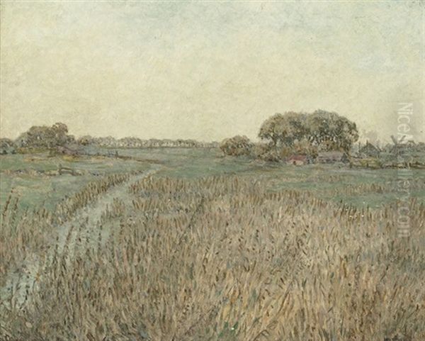 A Wild Meadow Oil Painting by William Henry Singer Jr.