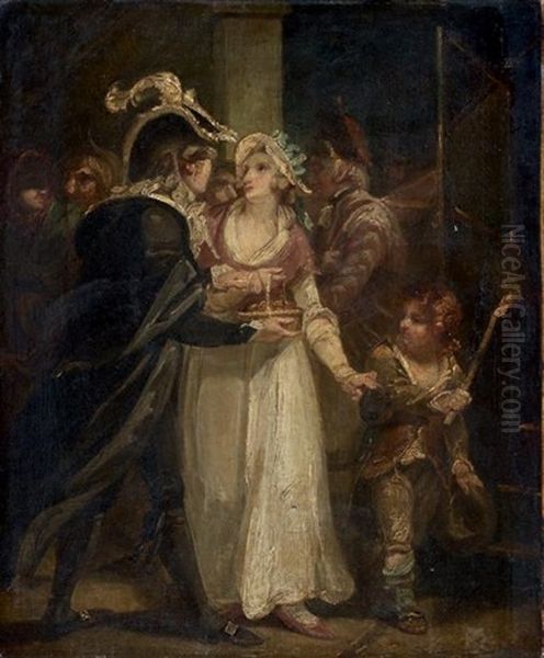 Scene De Carnaval Oil Painting by Henry Singleton