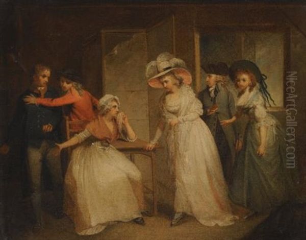 Scene (from The Adventures Of David Simple In Search Of A Faithful Friend By Sarah Fielding) Oil Painting by Henry Singleton