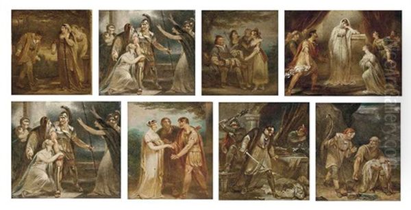 Shakespeare's Coriolamis (+ 7 Others; Set Of 8) Oil Painting by Henry Singleton