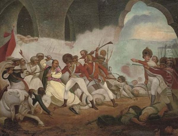 The Last Effort And Fall Of Tipu Sultan Oil Painting by Henry Singleton