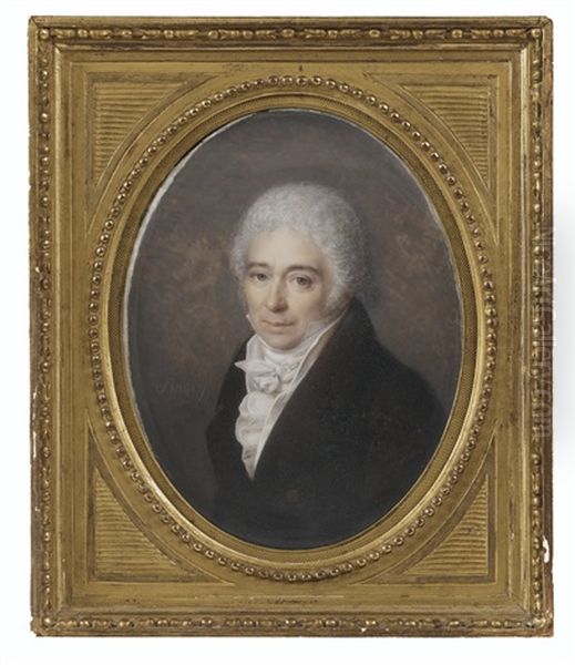 Portrait De L'acteur Barnabe Leroux, Dit Henry (1772-1853) Oil Painting by Jean Baptiste Singry