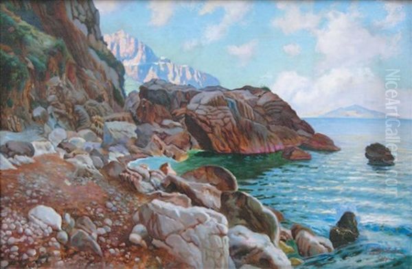 Capri Oil Painting by Gofredo Sinibaldi