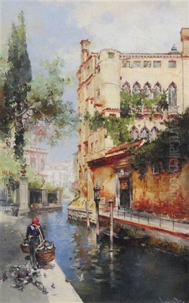 Venetian Canal Scene by Jean-Paul Sinibaldi