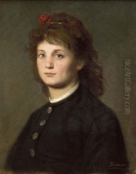 Portrait Einer Jungen Dame Oil Painting by Marie Sinn