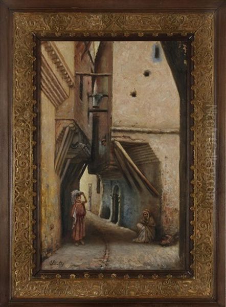 Au Souk Oil Painting by Joseph Sintes