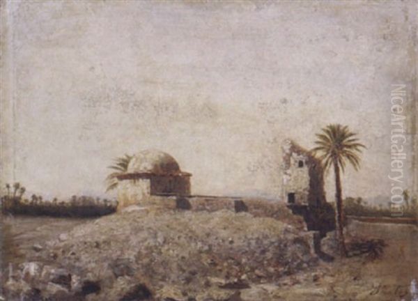 Marabout Dans Le Sud Oil Painting by Joseph Sintes