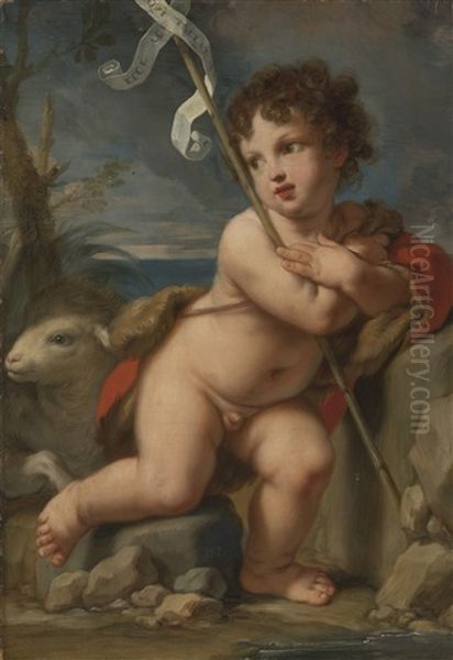 Young Saint John The Baptist Oil Painting by Elisabetta Sirani