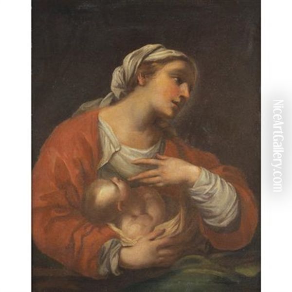 Madonna & Child Oil Painting by Elisabetta Sirani