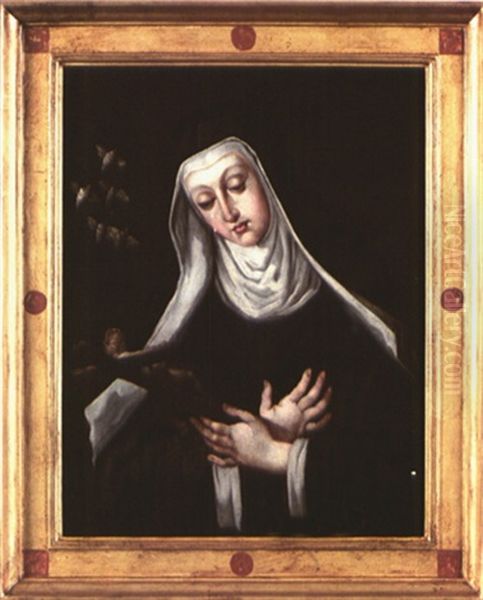 Sainte Rita Oil Painting by Elisabetta Sirani