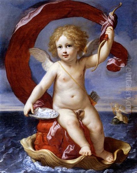 Amorino Mediceo Trionfante Oil Painting by Elisabetta Sirani